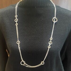 Lia Sophia Silver Circle Necklace